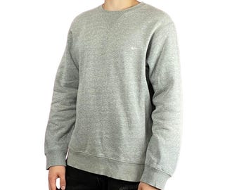 Nike Vintage Men's Sweatshirt - L Gray Cotton Blend