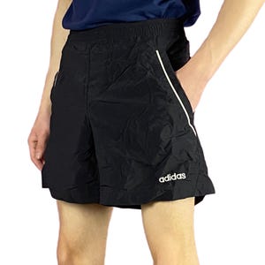 TriStripes Vintage Men&#39;s Track Shorts - 32 Black Nylon