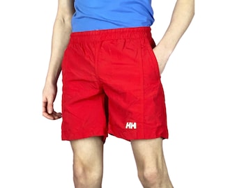 Helly Hansen Vintage Men's Swim Shorts - XS Red Nylon