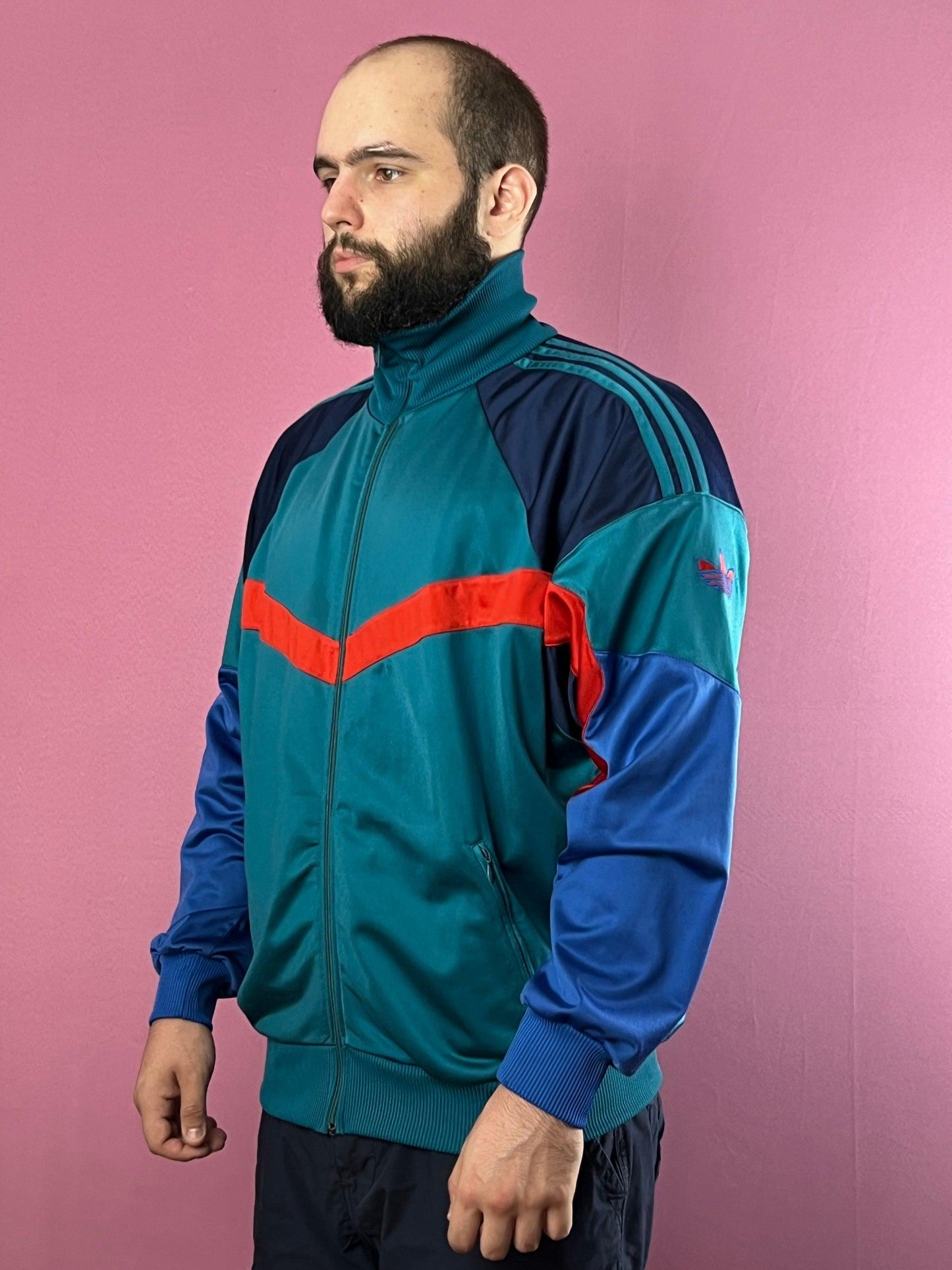 90s Adidas Originals Vintage Men's Color Block Track Jacket - XXL