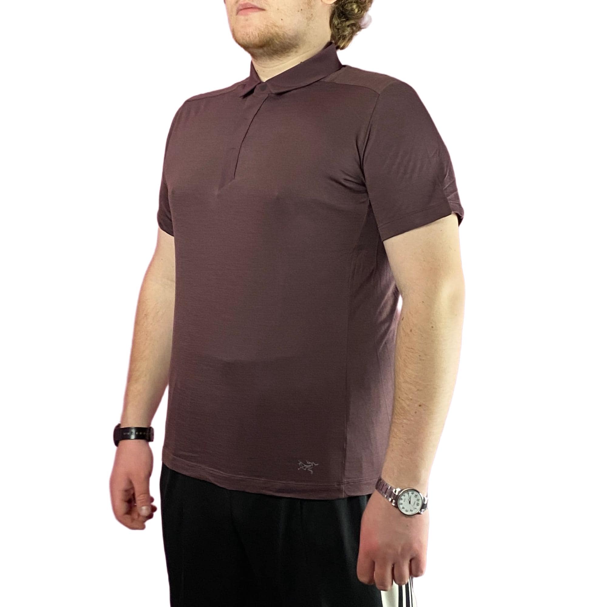Chemise Arc'teryx Manches Courtes – Homme Taille L, Marron/gris, Léger Et Respirant