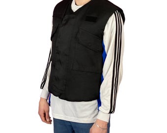 Alpha Industries Vintage Men&#39;s Utility Vest - XL Black Polyester