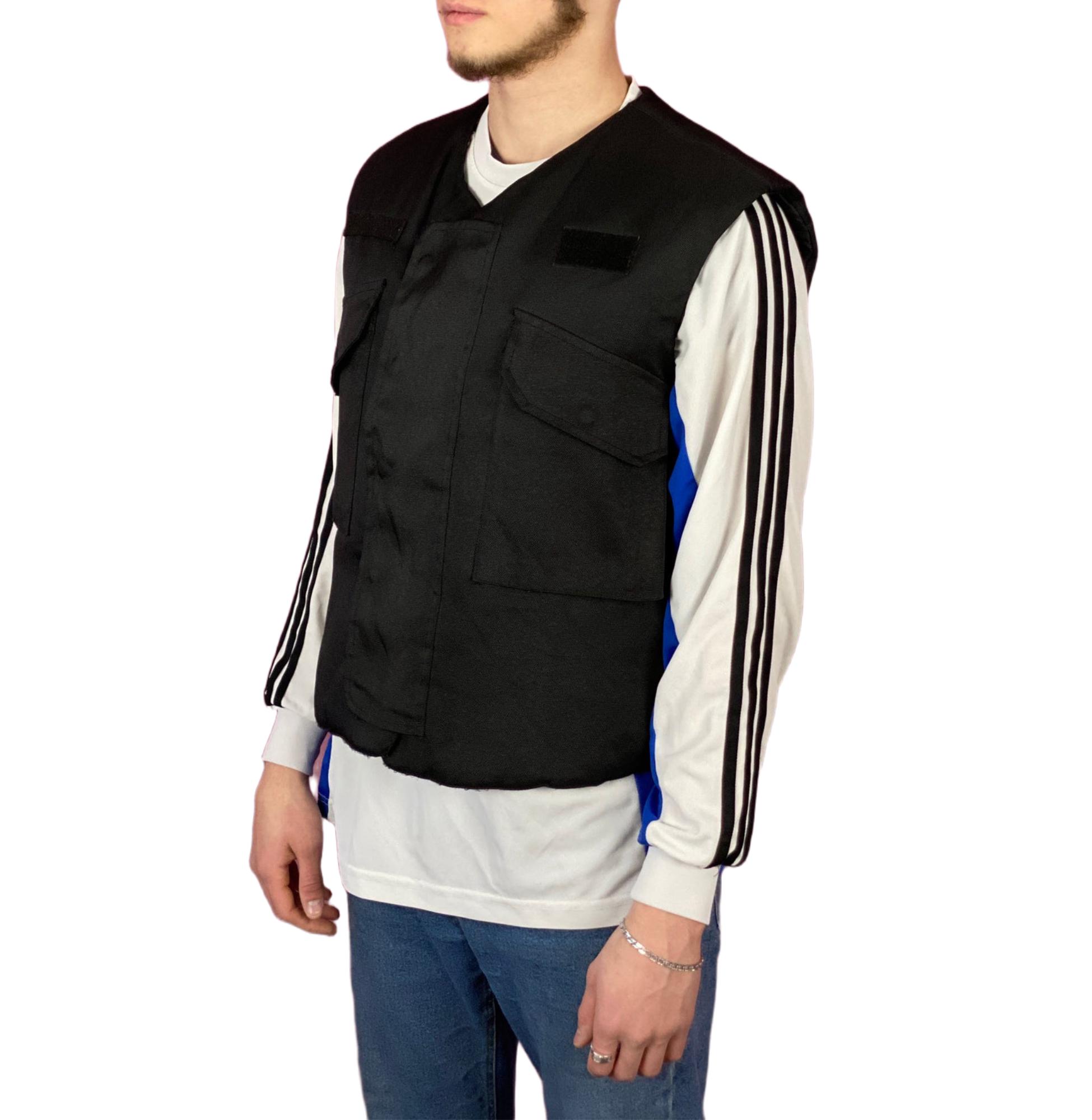 ALPHA INDUSTRIES ベスト ブラック　XL 裏地なしUSA製 Alpha Industries ヴィンテージ メンズ ユーティリティ ベスト - XL