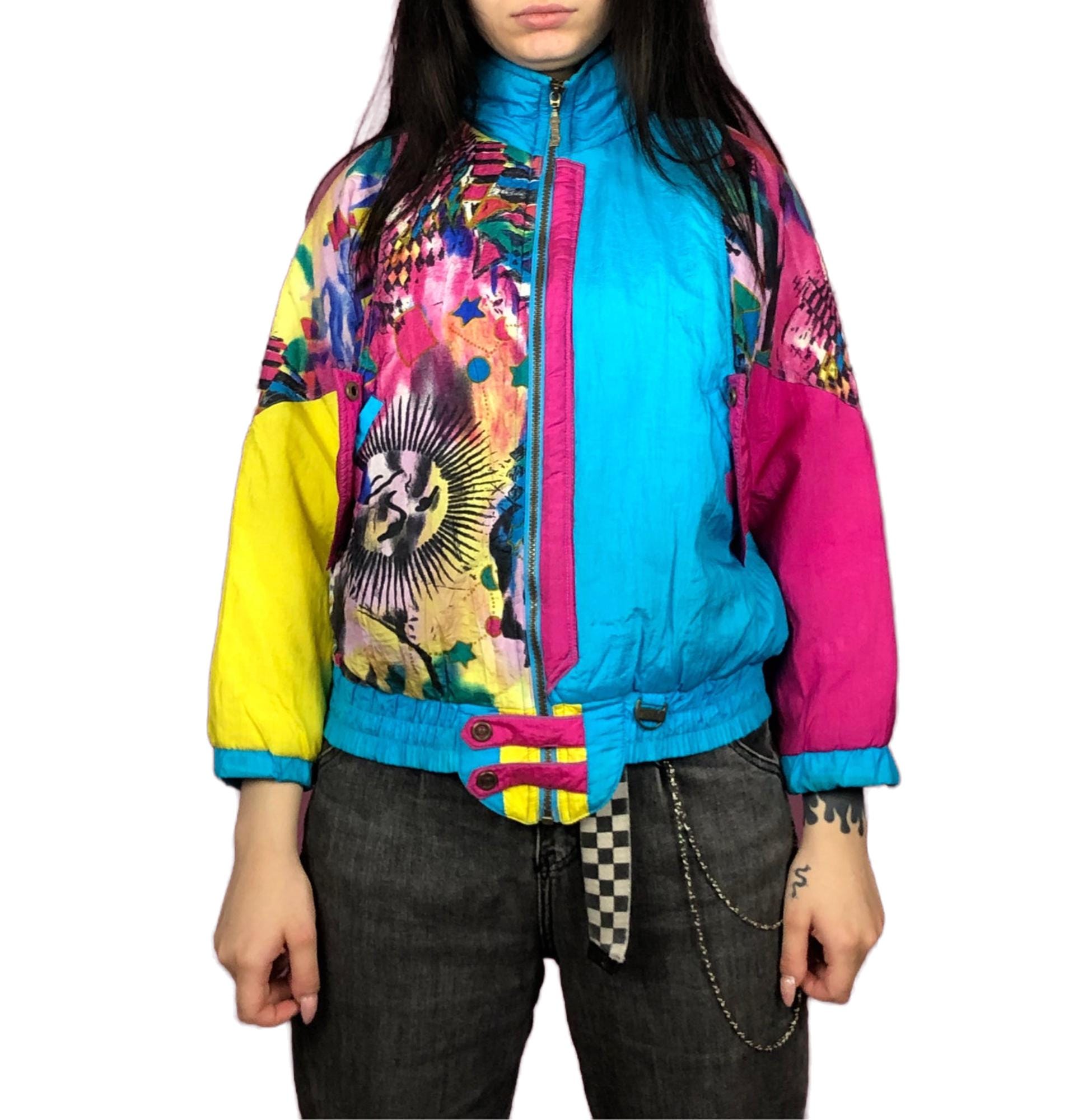 90s Vintage Rodeo Kids Ski Jacket - 10-12Y Multicolor Nylon - Etsy