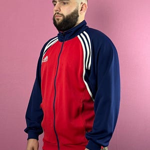 90s Adidas Vintage Men&#39;s Track Jacket - M