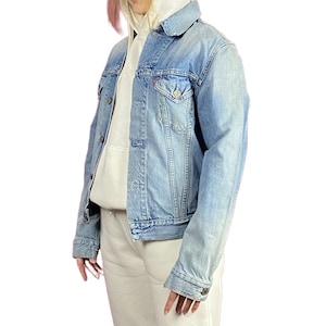 Levi&#39;s Vintage Women&#39;s Painted Jean Jacket - M Blue Cotton