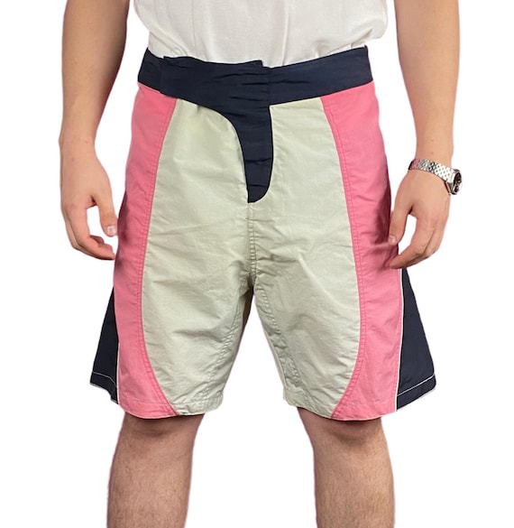 80s Emporio Armani Vintage Men's Swim Shorts - XXL Multicolor