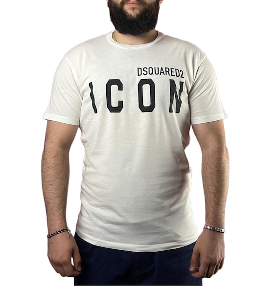 Dsquared2 ICON Vintage Men's T-shirt - L White Cotton - Etsy Canada