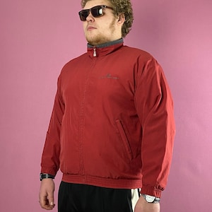 Sergio Tacchini Vintage Men&#39;s Windbreaker Jacket - XL Red Polyester