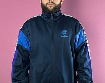 90s Lotto Side Tape Logo Vintage Men's Track Jacket - L - Etsy Israel