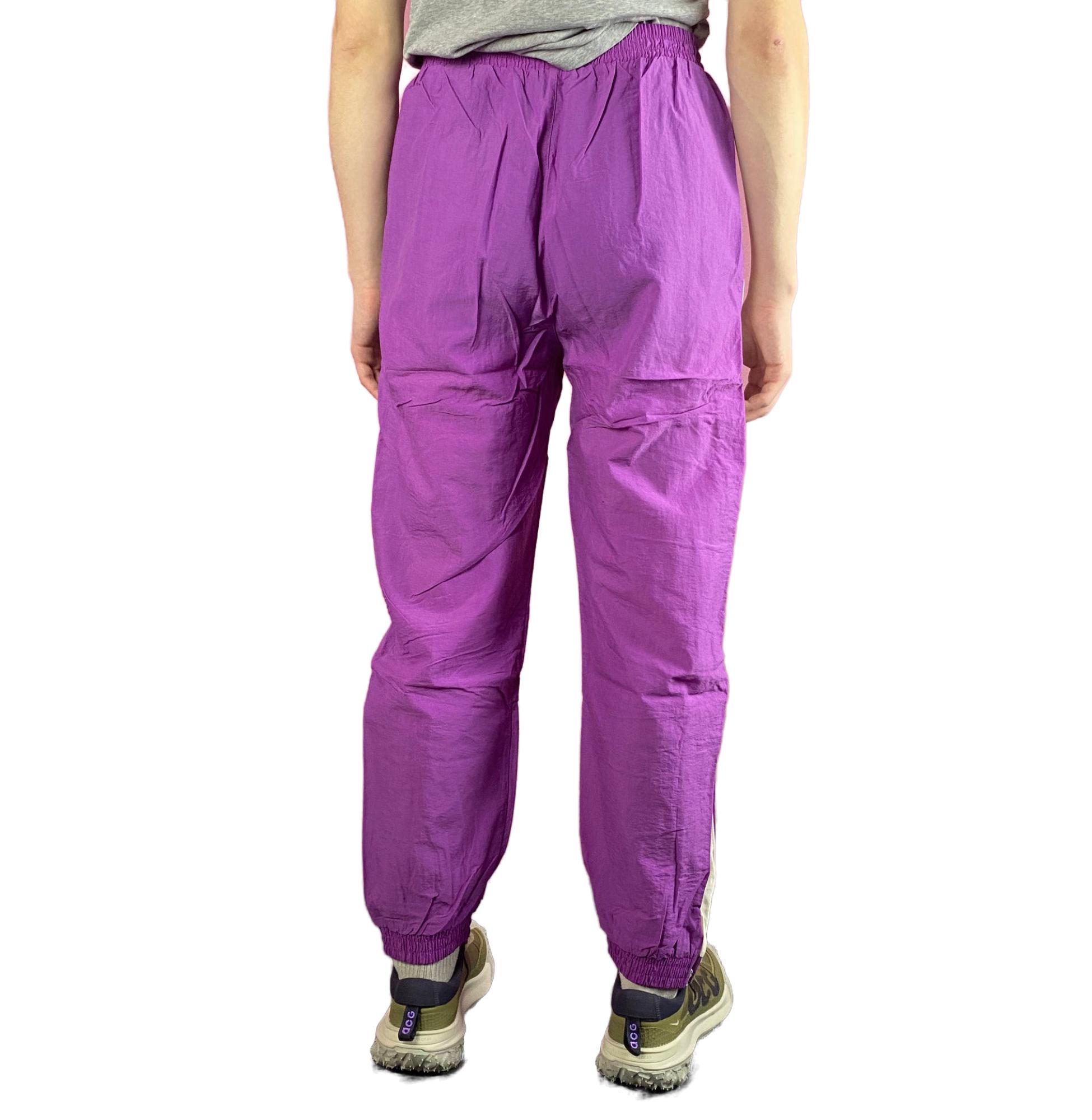 90s Vintage Men's Side Tape Track Pants - M Purple Nylon - Etsy