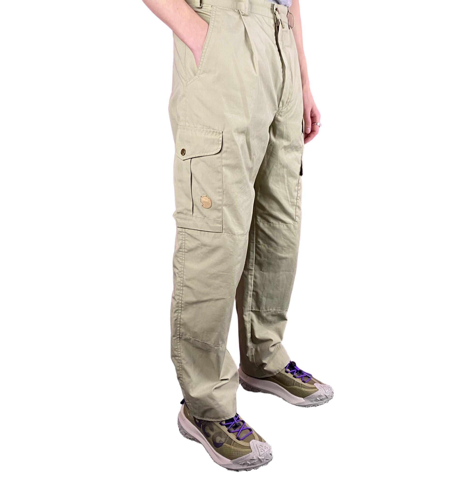 90s Fjallraven Vintage Men's Cargo Pants - M Beige Polyester - Etsy