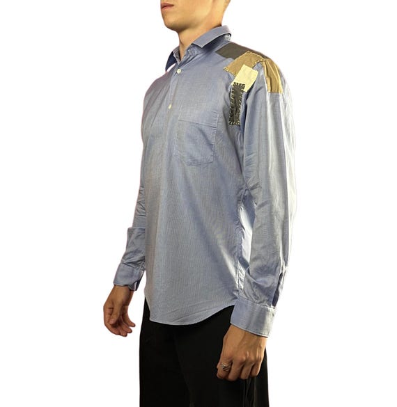 ビンテージ COMME des GARÇONS SHIRT パッチワークシャツ Comme des Garcons Shirt Vintage メンズ パッチワーク シャツ - S