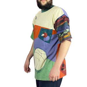 RARE 90s Nike Charles Barkley Vintage Men&#39;s T-Shirt - L Multicolor Cotton