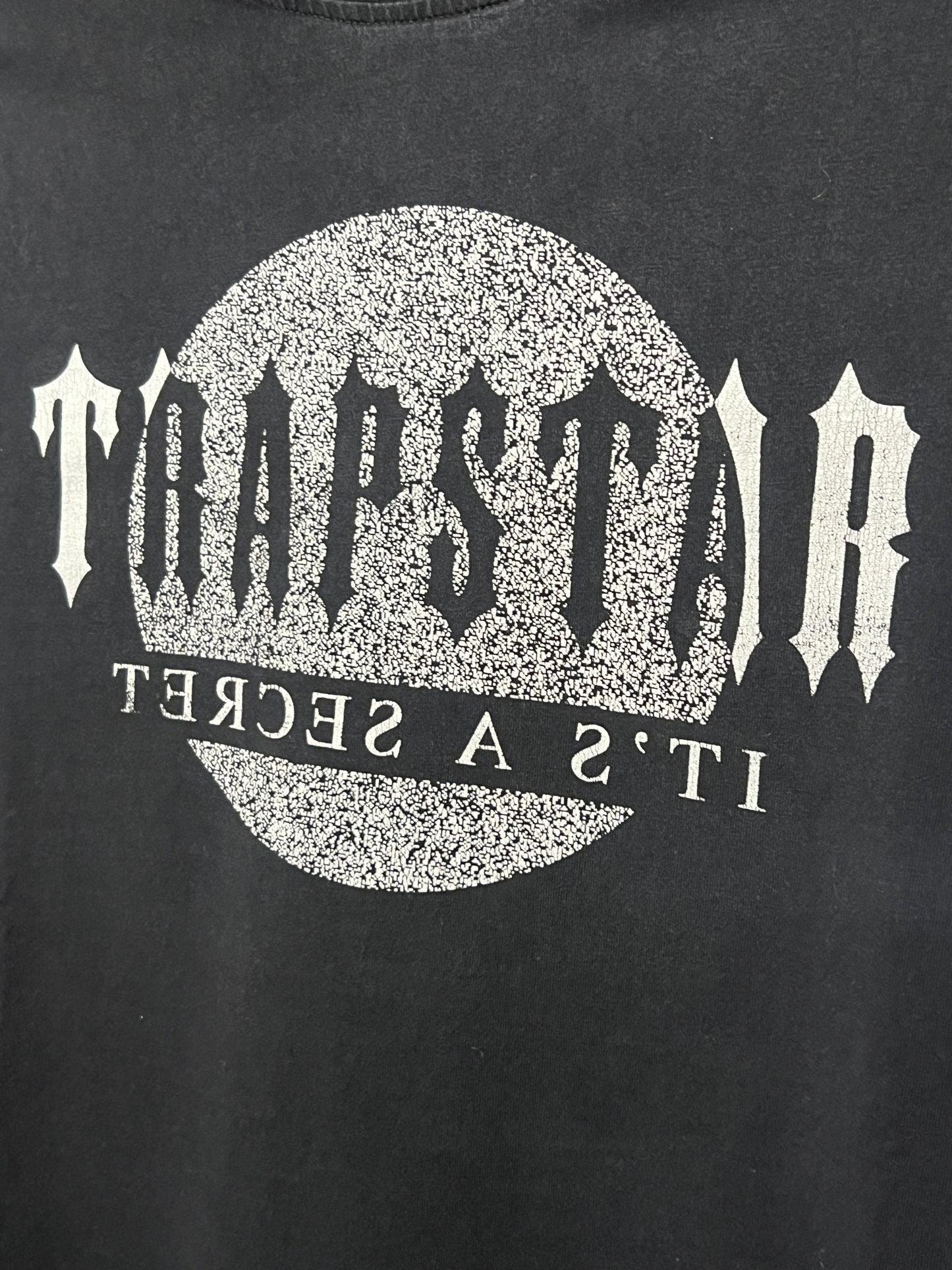 トラップスター ロゴ ヴィンテージ メンズ Tシャツ - S ブラック 