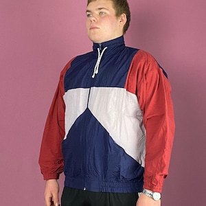 90s North Peak Vintage Men&#39;s Windbreaker Jacket - XL Multicolor Nylon