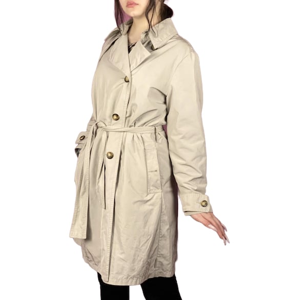 MONCLER ベージュ トレンチコート　サイズ１　M Moncler Vintage Women's Trench Coat - M Beige Polyester - Etsy