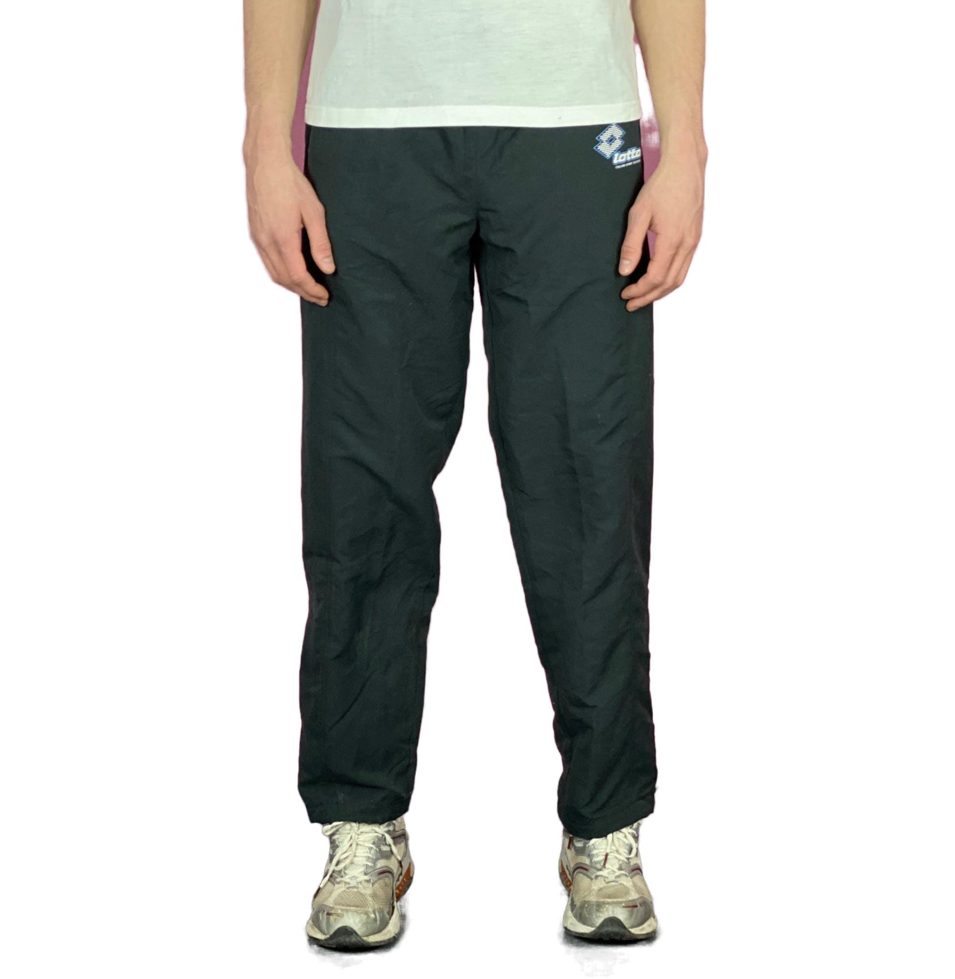 Lotto Vintage Men's Track Pants - M Black Polyester - Etsy