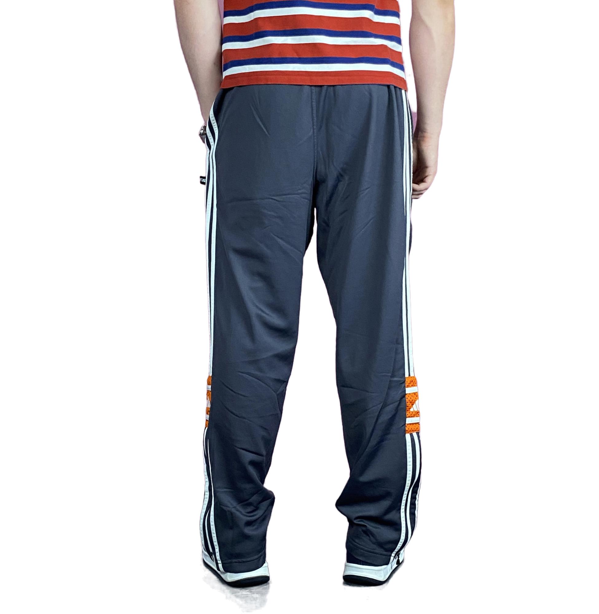 90s Adidas Vintage Men's Track Pants - L Gray Nylon Blend - Etsy