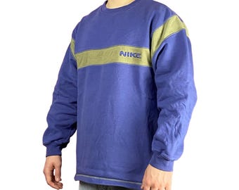 Nike Vintage Men's Sweatshirt - L Blue Cotton