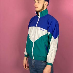90s Cats Vintage Men's Windbreaker Jacket - M Multicolor Nylon