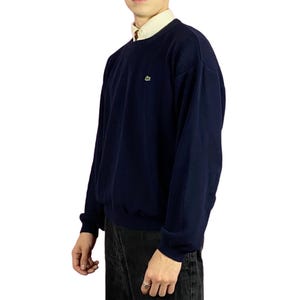 Lacoste Vintage Men's Sweater - S Navy Blue Cotton Blend