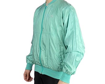 90er Puma Vintage Herren Bomberjacke - M Nylon grün