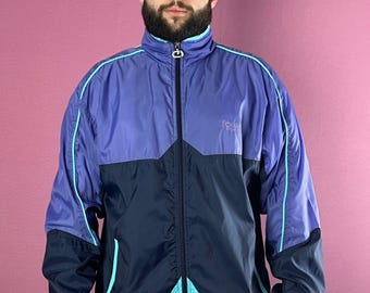 90s Cruyff Sports Vintage Men's Color Block Windbreaker Jacket