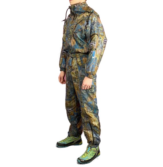 90s Rucanor Vintage Men's One Piece Ski Suit - S Green Polyester