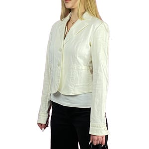 Versace Jeans Couture Vintage Women&#39;s Blazer Jacket - S White Cotton