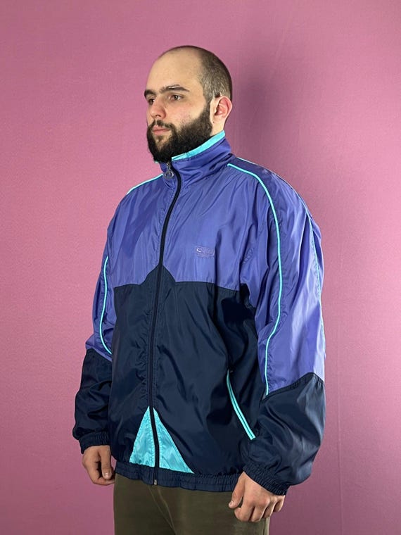 USA製90s CRU XLサイズ相当 ナイロンセットアップ上下 B系Y2K 90s Cruyff Sports Vintage Men's Color Block Windbreaker Jacket