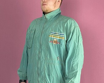 Vintage 1990s Stearns Dry Wear Color Block Windbreaker Jacket
