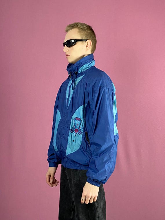 90s Silvy Vintage Men's Ski Jacket - M Blue Nylon - Etsy Israel