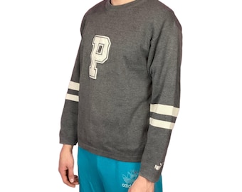 90s Puma Vintage Men&#39;s Sportswear Sweater - L Gray Acrylic