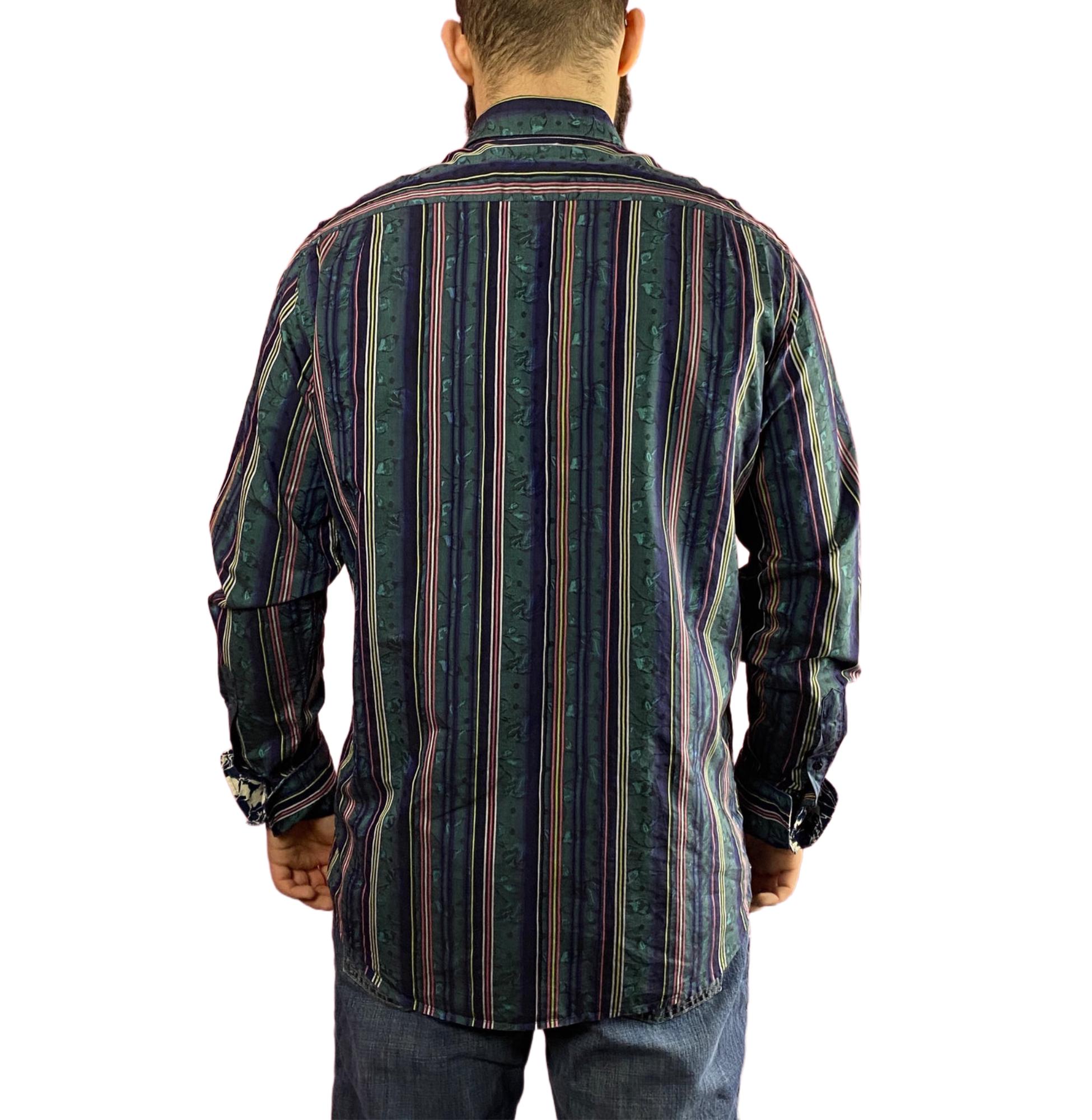 トップス 80s 90s KENZO HOMME stripe shirt FRANCE 1980'S KENZO HOMME MADE IN FRANCE STRIPED L/S B.D. SHIRT