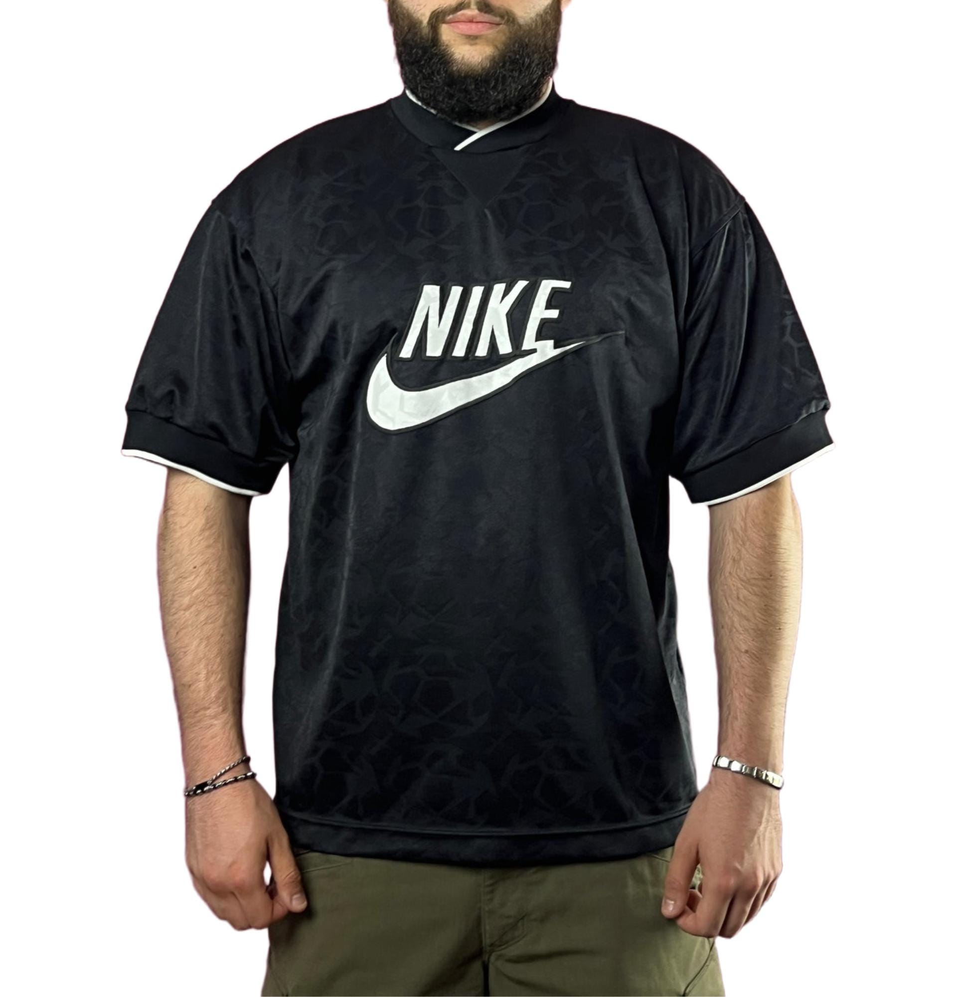 90s Nike Premier Vintage Men's Embroidered T-shirt - L Black