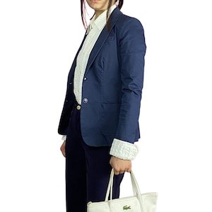 Tommy Hilfiger Vintage Women&#39;s Suit Blazer - S Navy Blue Cotton Blend