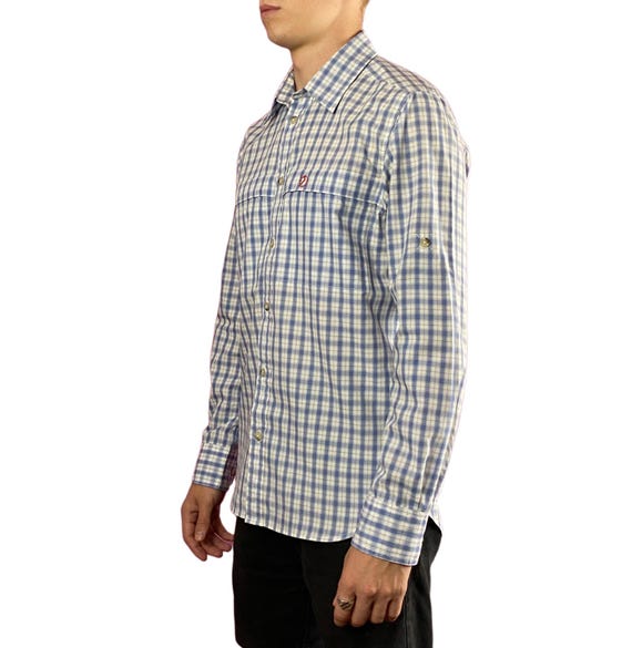 Fjallraven, Fjallraven Vintage Men's Trekking Check Shirt - S Blue & White Polyester Blend