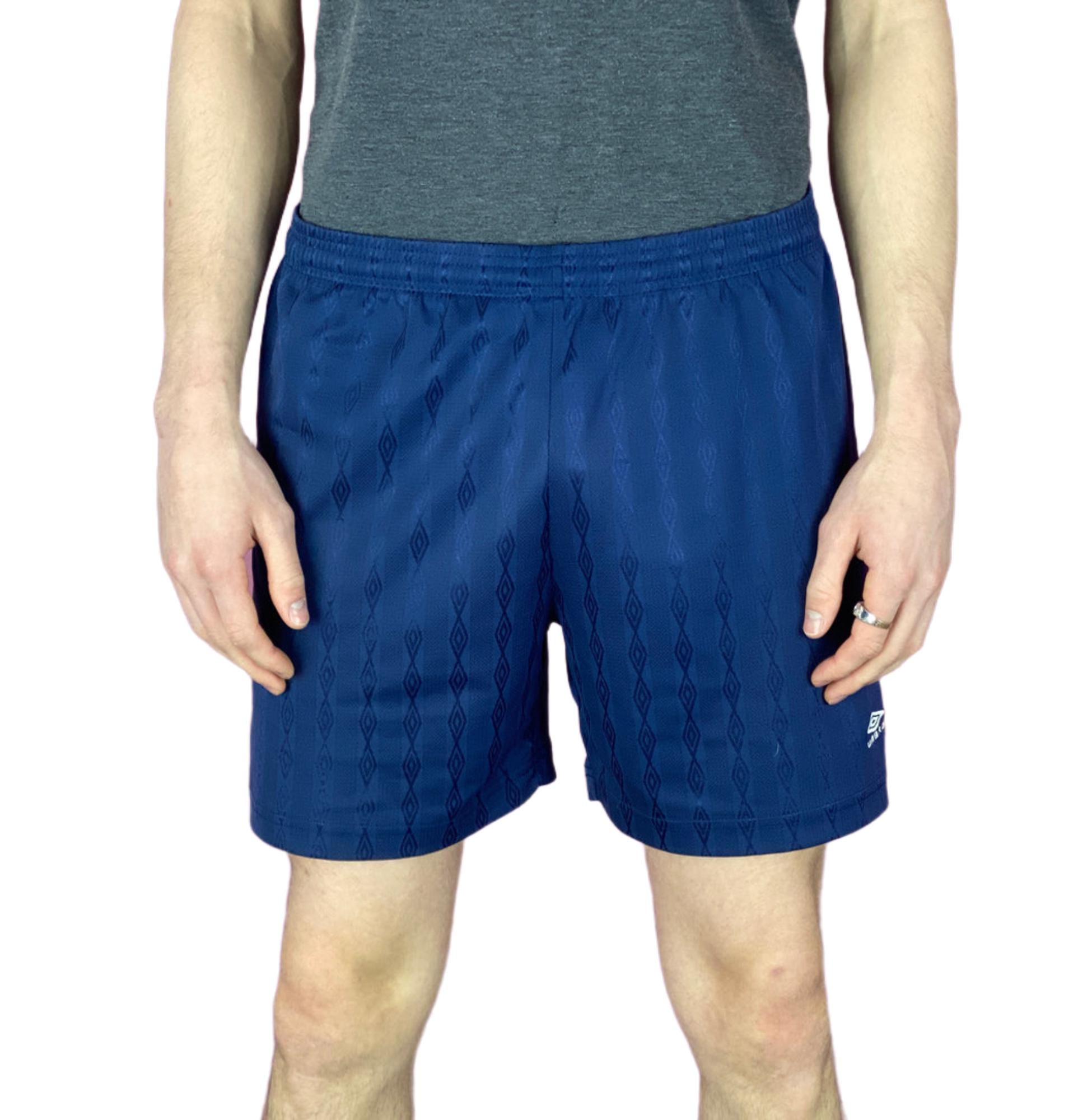 90s Umbro Vintage Men's Track Shorts - M Navy Blue Polyester - Etsy