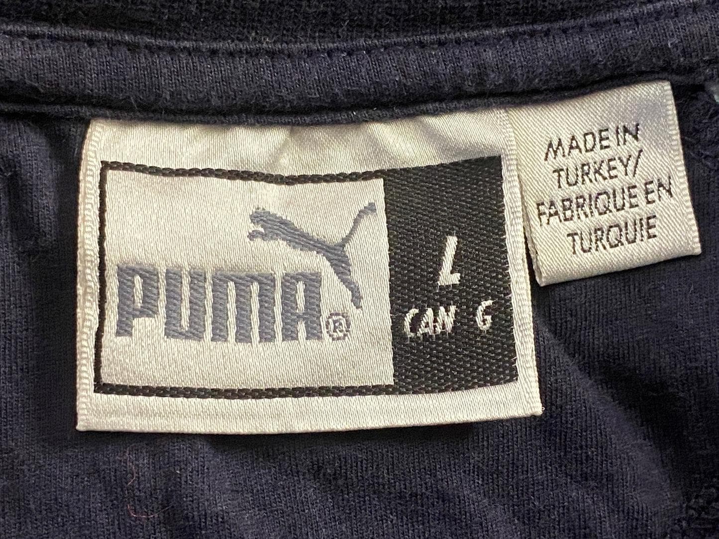 90s Puma Vintage Men's T-shirt - L Navy Blue Cotton - Etsy