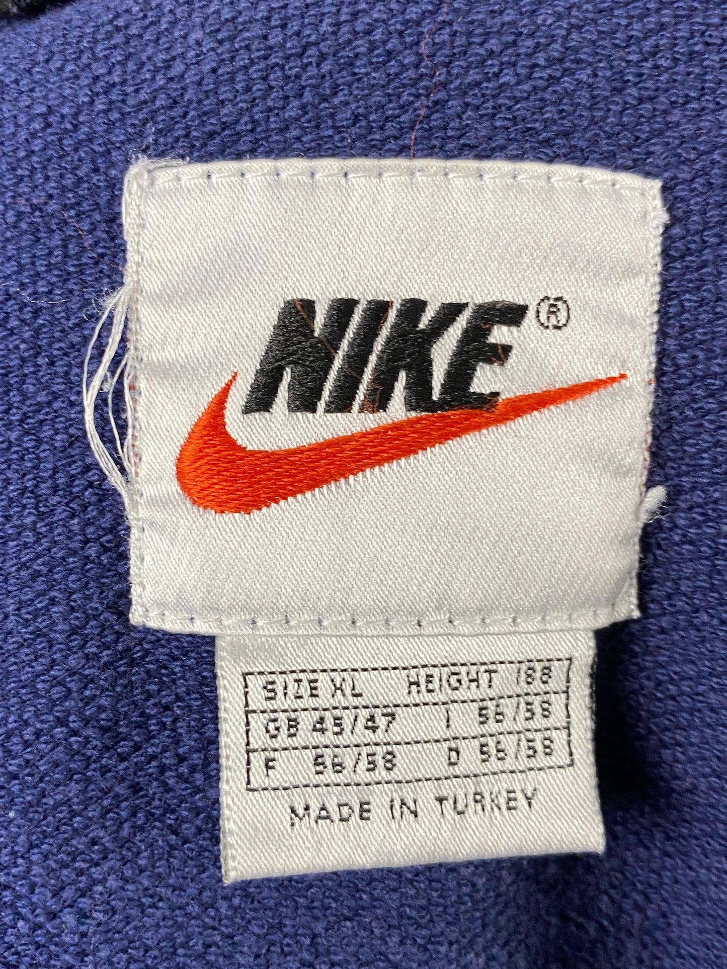 90s Nike Vintage Men's Zip Hoodie - XL Navy Blue Cotton - Etsy
