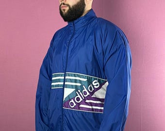 90s Adidas Originals Vintage Men's Rain Jacket - M