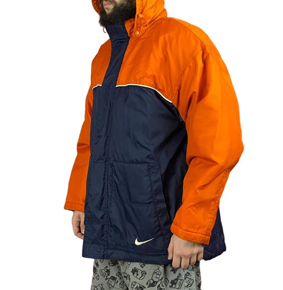 orange and blue nike jacket