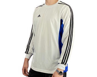 ThreeStripes vintage herenshirt met lange mouwen - XXXL wit polyester