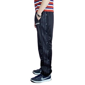 Spodnie dresowe męskie Adidas Vintage Snap z lat 90. - M, czarny, poliester