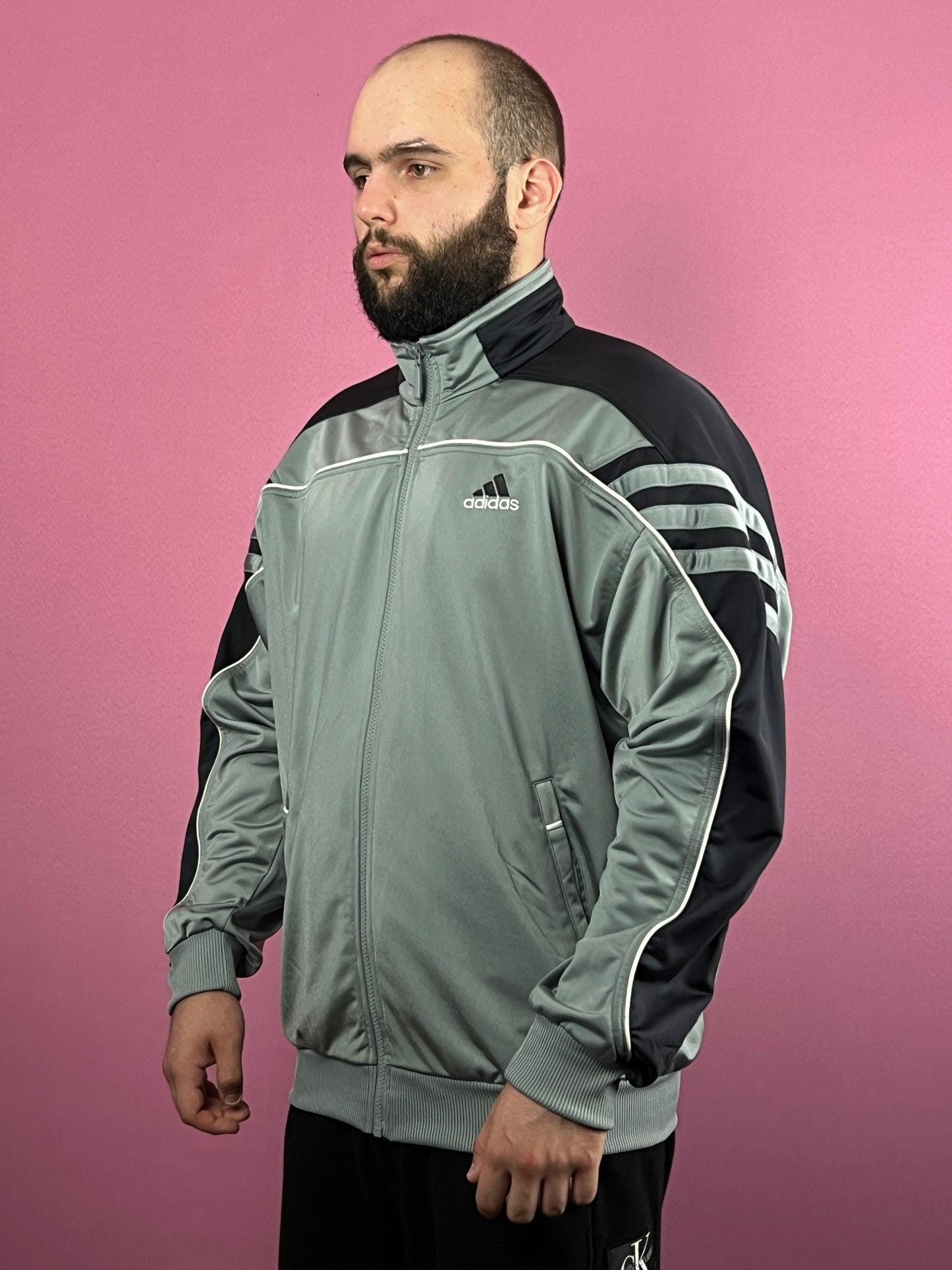 90s Adidas Back Logo Vintage Men's Track Jacket - L - Etsy
