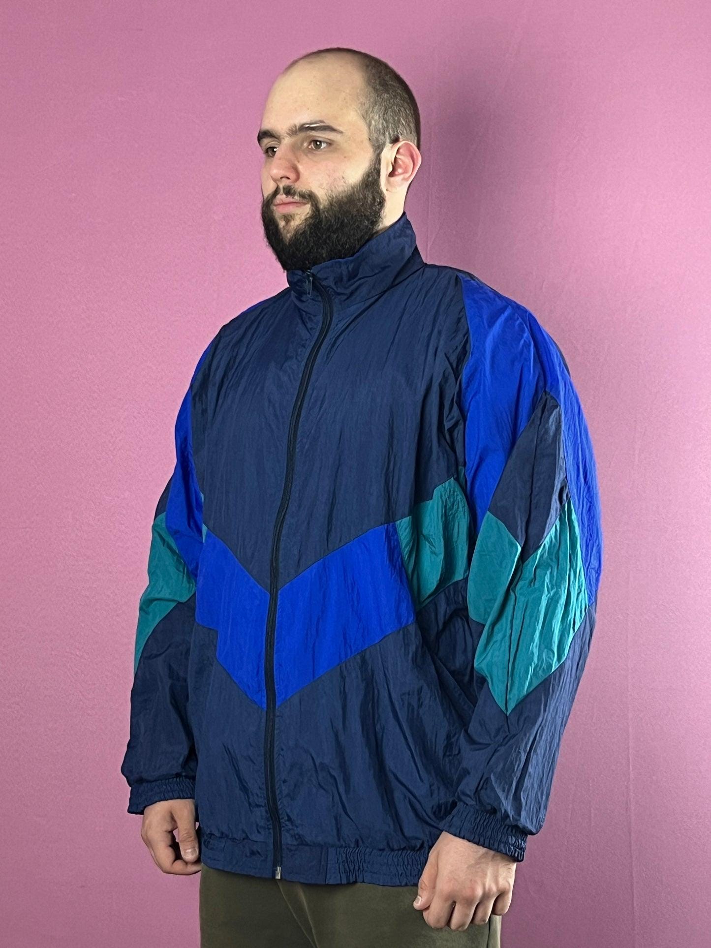 90s Vintage Men's Color Block Windbreaker Jacket - XL - Etsy