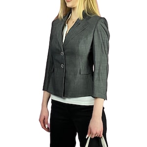 Karen Millen Vintage Women&#39;s Blazer Jacket - M Gray Wool Blend