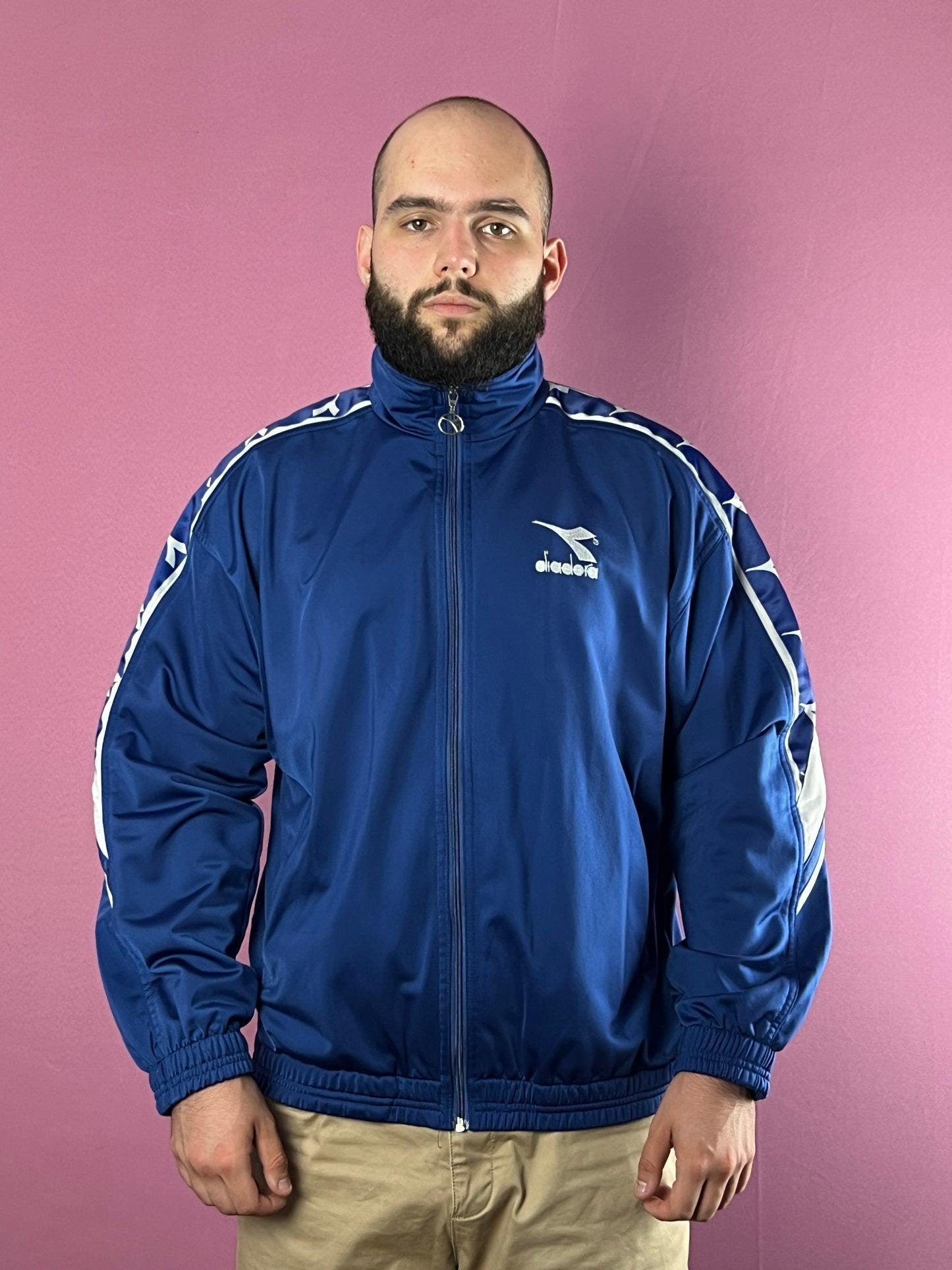 90s Diadora Vintage Men's Side Tape Track Jacket - L - Etsy