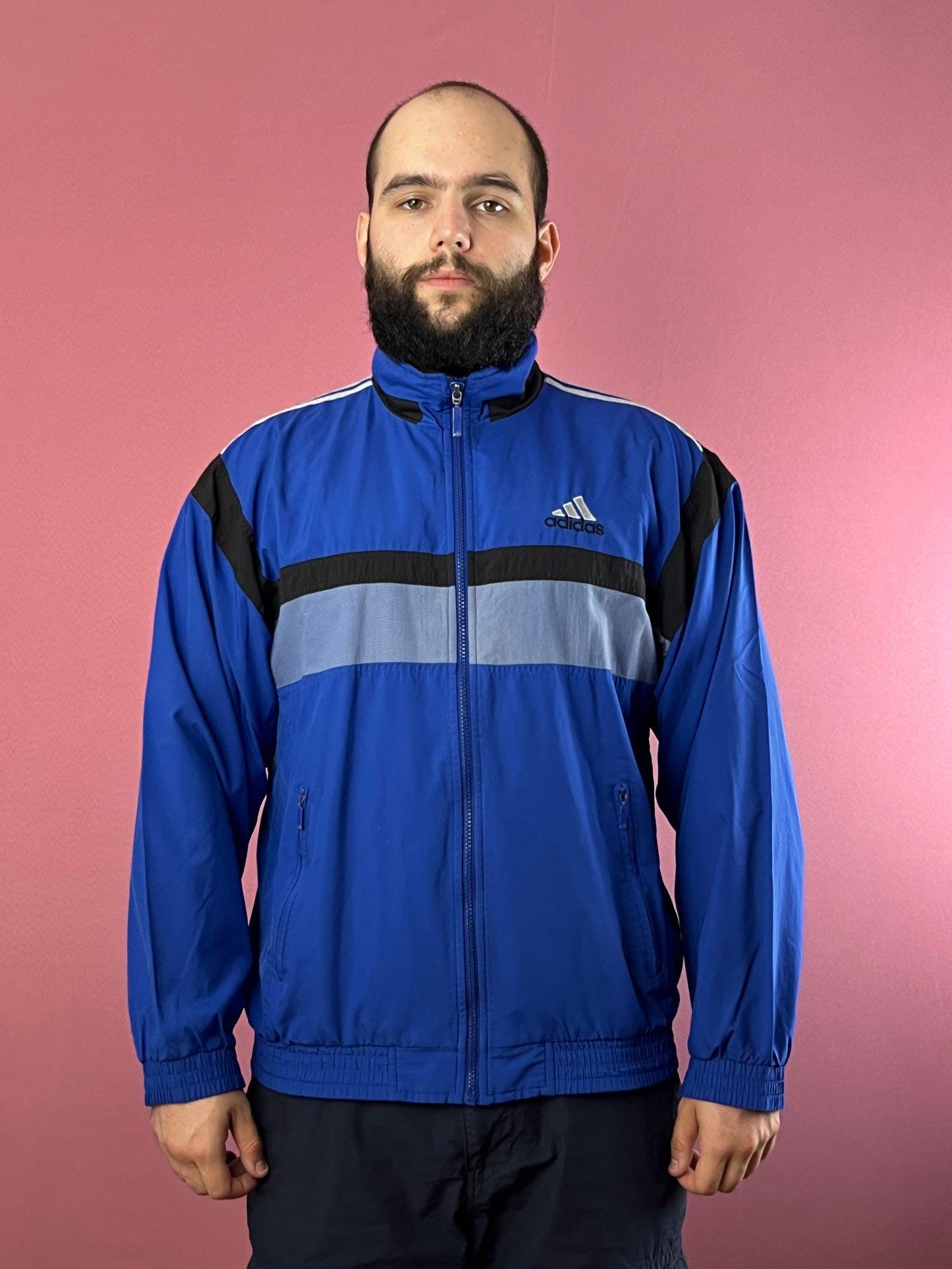 90s Adidas Back Logo Vintage Men's Windbreaker Jacket - M - Etsy